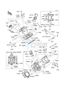 KVF 750 F [BRUTE FORCE 750 4X4I] (F8F) F8F drawing CYLINDER HEAD