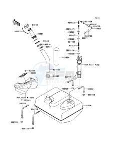 JET SKI ULTRA LX JT1500G9F EU drawing Fuel Tank