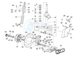 Granturismo 200 L drawing Fork - steering tube - Steering bearing unit