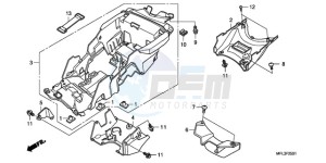 CBR1000RA9 France - (F / ABS CMF MME REP) drawing REAR FENDER (CBR1000RA)