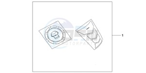 CBR600RAA BR / ABS - (BR / ABS) drawing TANKPAD / FUEL LID COVER