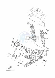 MWS125-C TRICITY 125 (BCS1) drawing REAR ARM & SUSPENSION