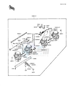 KZ 1000 R [EDDIE LAWSON REPLICA] (R1-R2) [EDDIE LAWSON REPLICA] drawing CARBURETOR ASSY -- KZ1000-R2- -