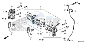 CRF1000DG CRF1000 - Africa Twin - Dual Clutch Europe Direct - (ED) drawing FRONT BRAKE CALIPER