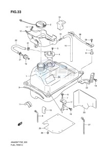 AN400 ABS BURGMAN EU-UK drawing FUEL TANK