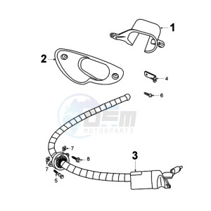 TKR SB2A BE drawing HANDLEBAR LOCK