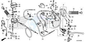 TRX420FA6H Europe Direct - (ED) drawing HANDLE LEVER/SWITCH/CABLE