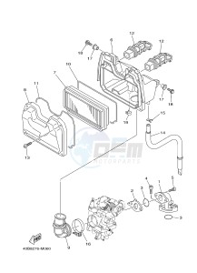 T110C (1DU8) drawing ADMISION INTAKE