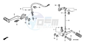 CB600FA3A Europe Direct - (ED / ABS ST 25K) drawing PEDAL