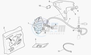 California 1100 EV PI Cat. Stone/Touring PI Cat drawing Rear brake caliper