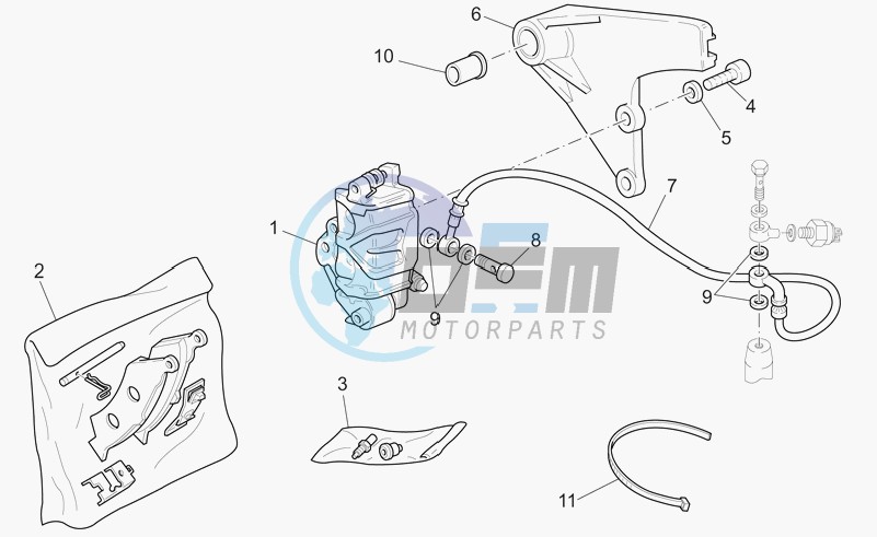 Rear brake caliper