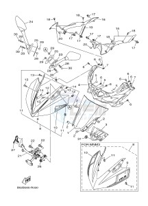 YZF-R3A 321 R3 (B02D) drawing WINDSHIELD