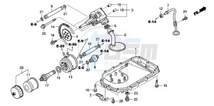 ST1300 drawing OIL PUMP/OIL PAN