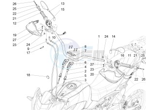 CAPONORD 1200 RALLY E3 ABS (NAFTA) drawing Handlebar - Controls