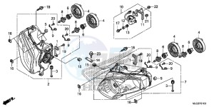 GL1800BF F6B Bagger - GL1800BF UK - (E) drawing HEADLIGHT