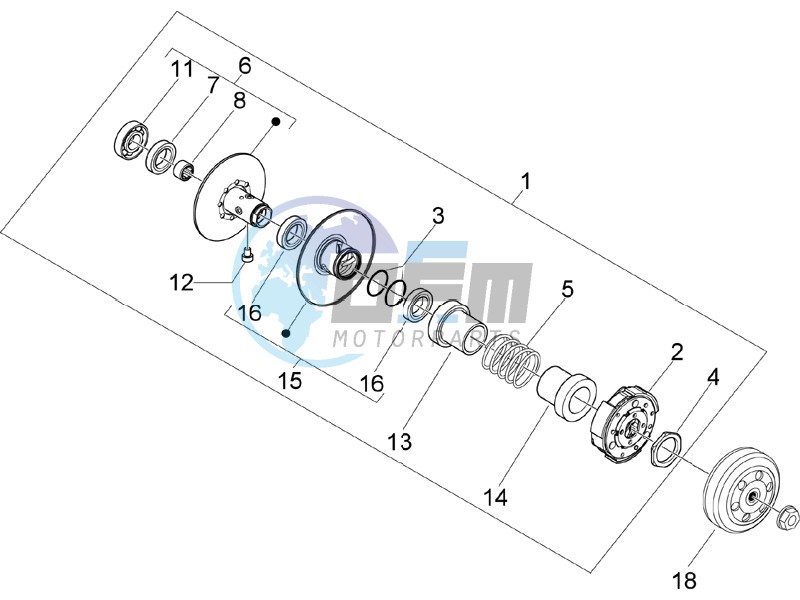 Driven pulley