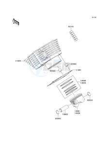 KVF 360 A [PRAIRIE 360 4X4] (A6F-A9F) A9F drawing CYLINDER_PISTON-- S- -