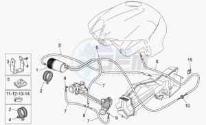 Breva 750 IE IE drawing Fuel vapour recover system