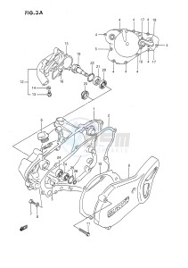 RM80 (E24) drawing CRANKCASE COVER- WATER PUMP (MODEL K L M N P R S)