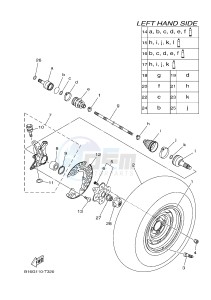 YFM700FWBD YFM70KPXJ KODIAK 700 EPS (B32G) drawing FRONT WHEEL