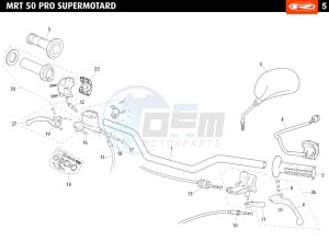 MRT-50-PRO-SM-BLACK drawing HANDLEBAR - CONTROLS