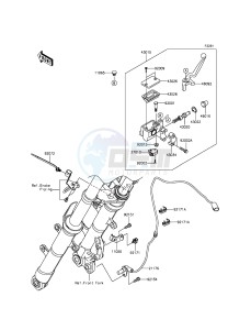 NINJA 300 ABS EX300BGFA XX (EU ME A(FRICA) drawing Front Master Cylinder