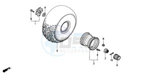 TRX300 FOURTRAX drawing REAR WHEEL