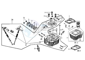 HUSKY - 125 cc drawing CYLINDER HEAD