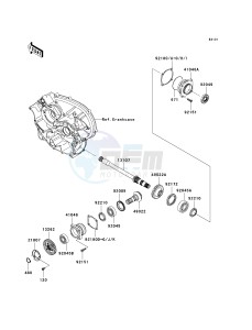 KVF 750 E [BRUTE FORCE 750 4X4I NRA OUTDOORS] (E8F-E9FA) E8FA drawing FRONT BEVEL GEAR