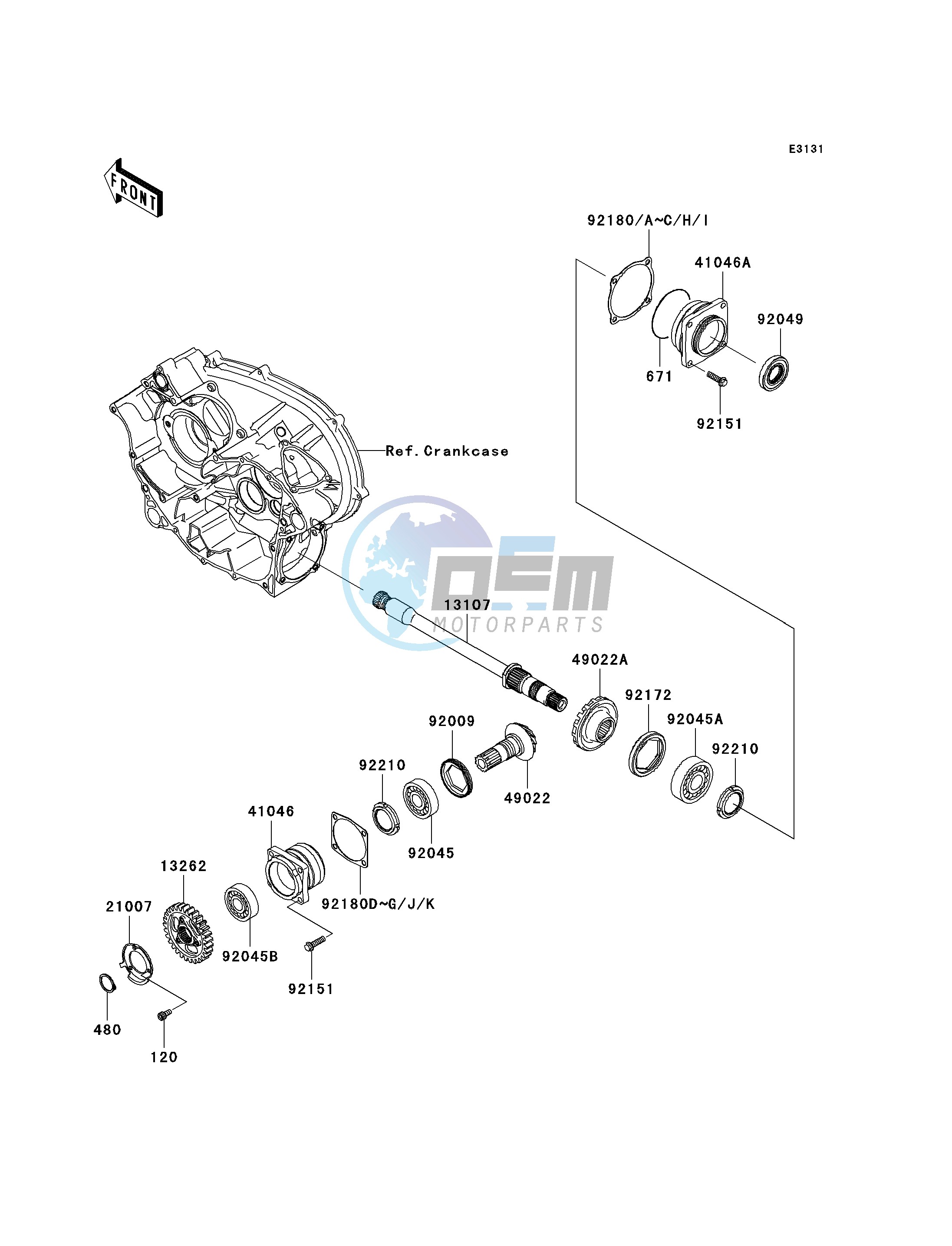 FRONT BEVEL GEAR