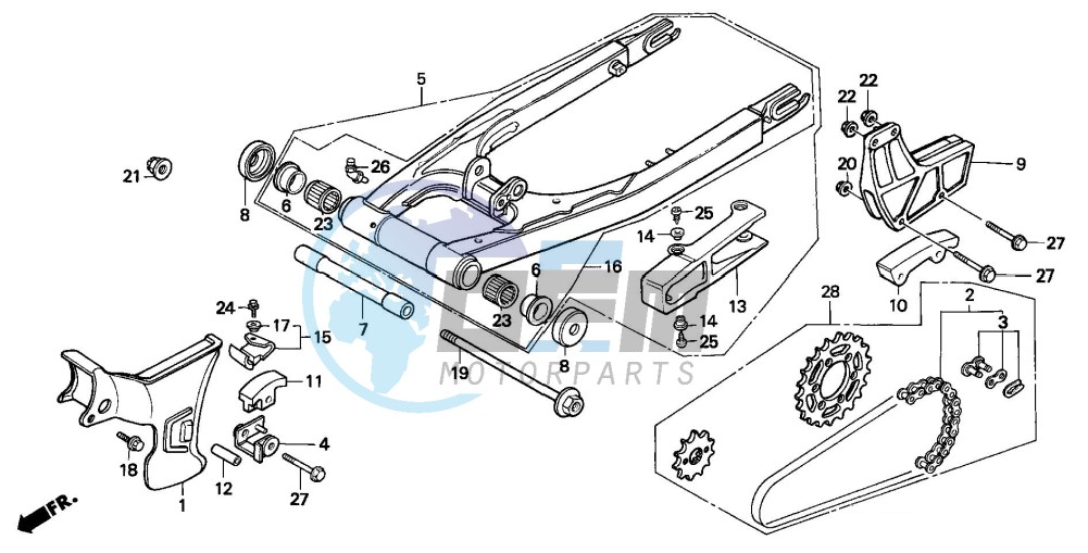 SWINGARM/CHAIN CASE