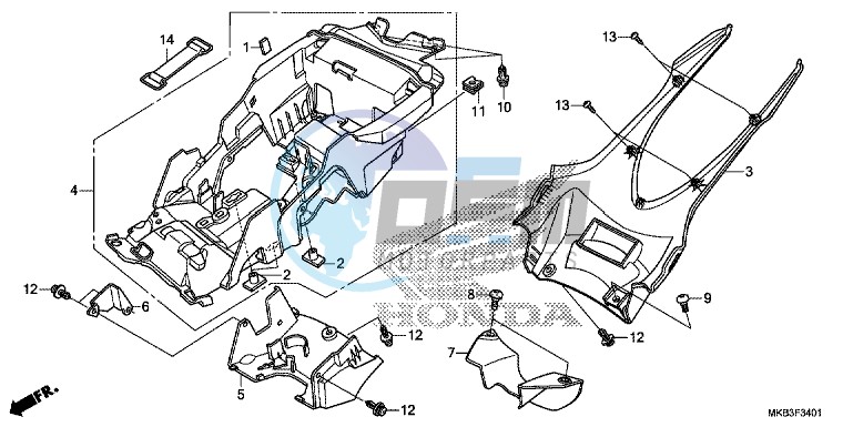 REAR FENDER (CBR1000RA/ SA)