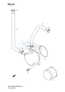 GSX-R750 (E3-E28) drawing OIL COOLER