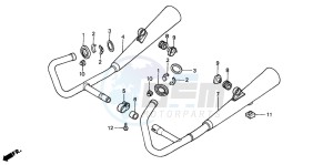 CM125C drawing EXHAUST MUFFLER