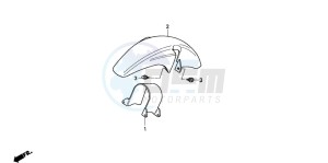 NX500 DOMINATOR drawing FRONT FENDER/ FRONT DISK COVER