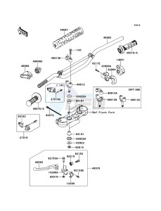 KX250F KX250ZDF EU drawing Handlebar