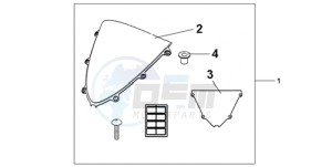 CBR1000RR9 France - (F / MK) drawing HIGH WIND SCREEN