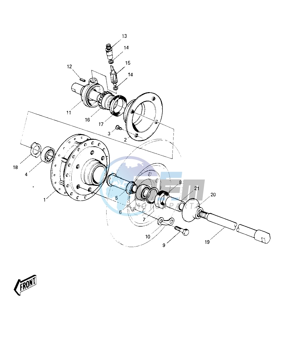 FRONT HUB -- S2-A- -