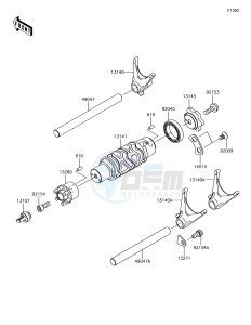 VERSYS 650 ABS KLE650FHFA XX (EU ME A(FRICA) drawing Gear Change Drum/Shift Fork(s)