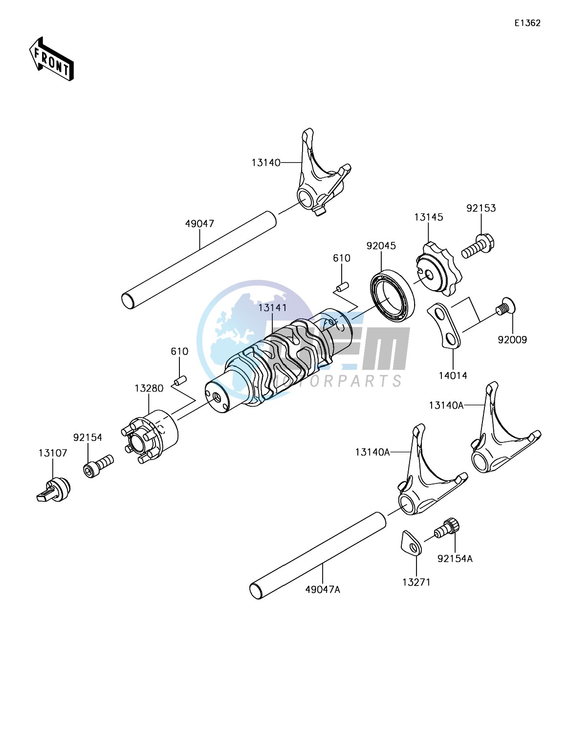 Gear Change Drum/Shift Fork(s)