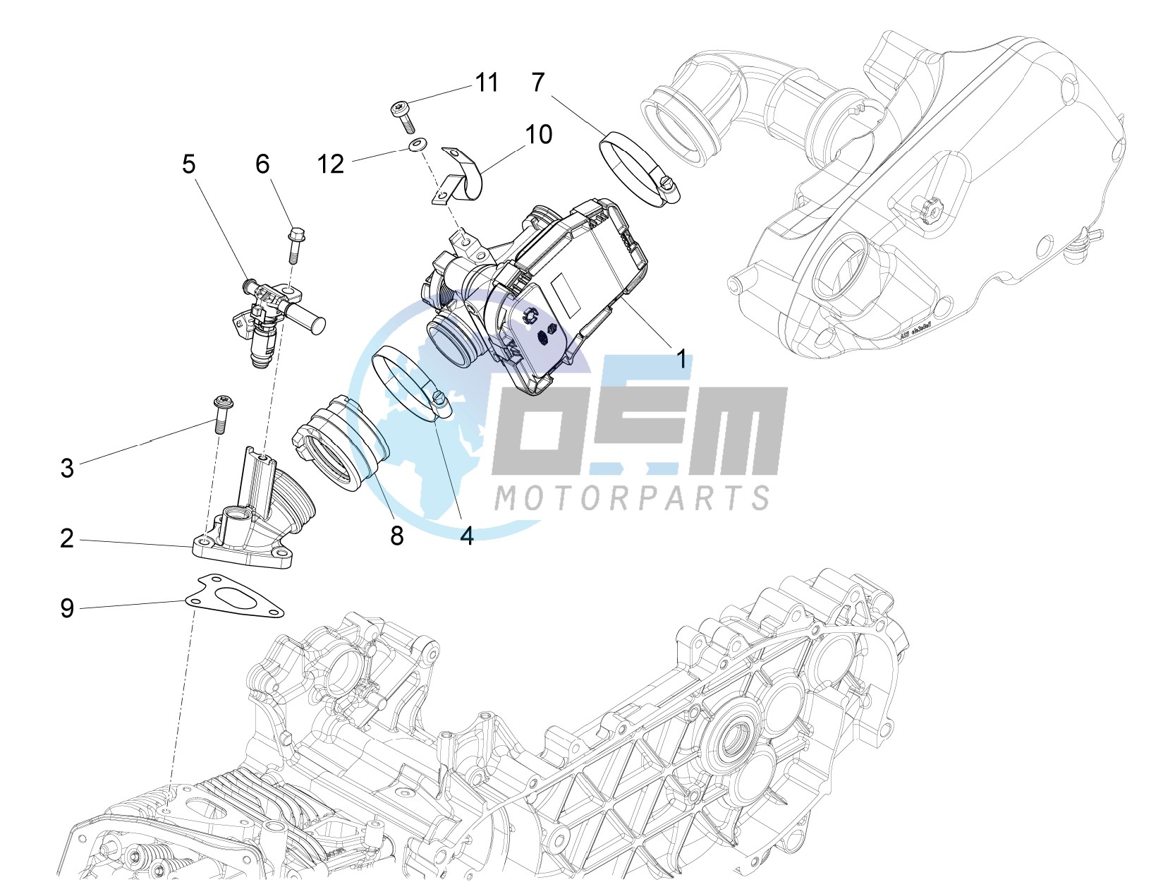 Throttle body - Injector - Union pipe