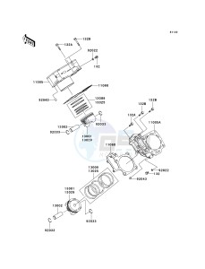 KVF 650 D ([BRUTE FORCE 650 4X4] (D6F-D9F) D7F drawing CYLINDER_PISTON-- S- -