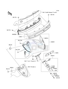 VN 1700 B [VULCAN 1700 VOYAGER ABS] (9FA) B9F drawing TAILLIGHT-- S- -