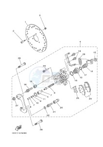 YXM700E YXM700PHE MP 700 EPS (1XP9) drawing REAR BRAKE CALIPER 2