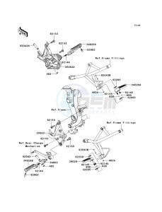 KLE 650 A [VERSYS] (9F-9F) A9F drawing FOOTRESTS