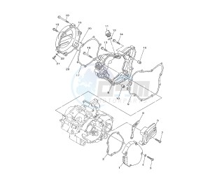 YZ LC 125 drawing CRANKCASE COVER