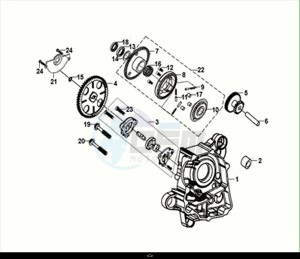 JET 14 200I (XC20W1-EU) (M1) drawing R CRANK CASE-OIL PUMP ASSY