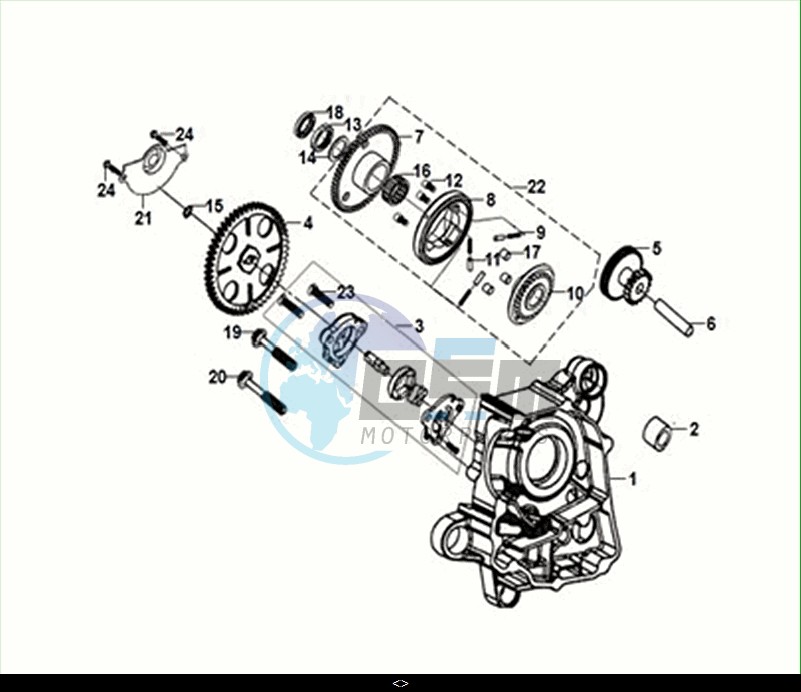 R CRANK CASE-OIL PUMP ASSY