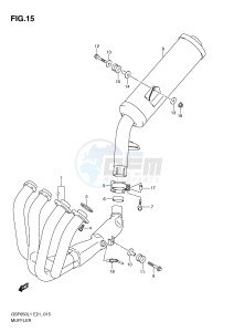 GSF650 (E21) Bandit drawing MUFFLER