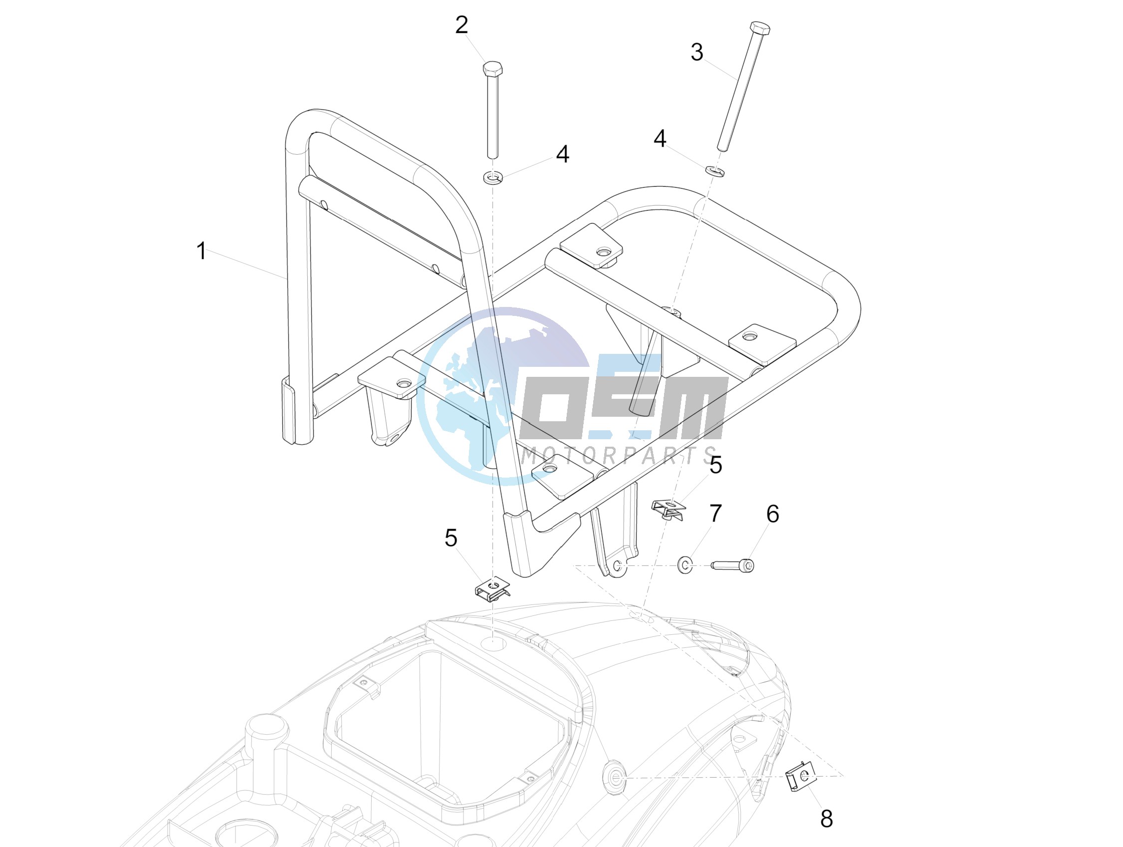 Rear luggage rack